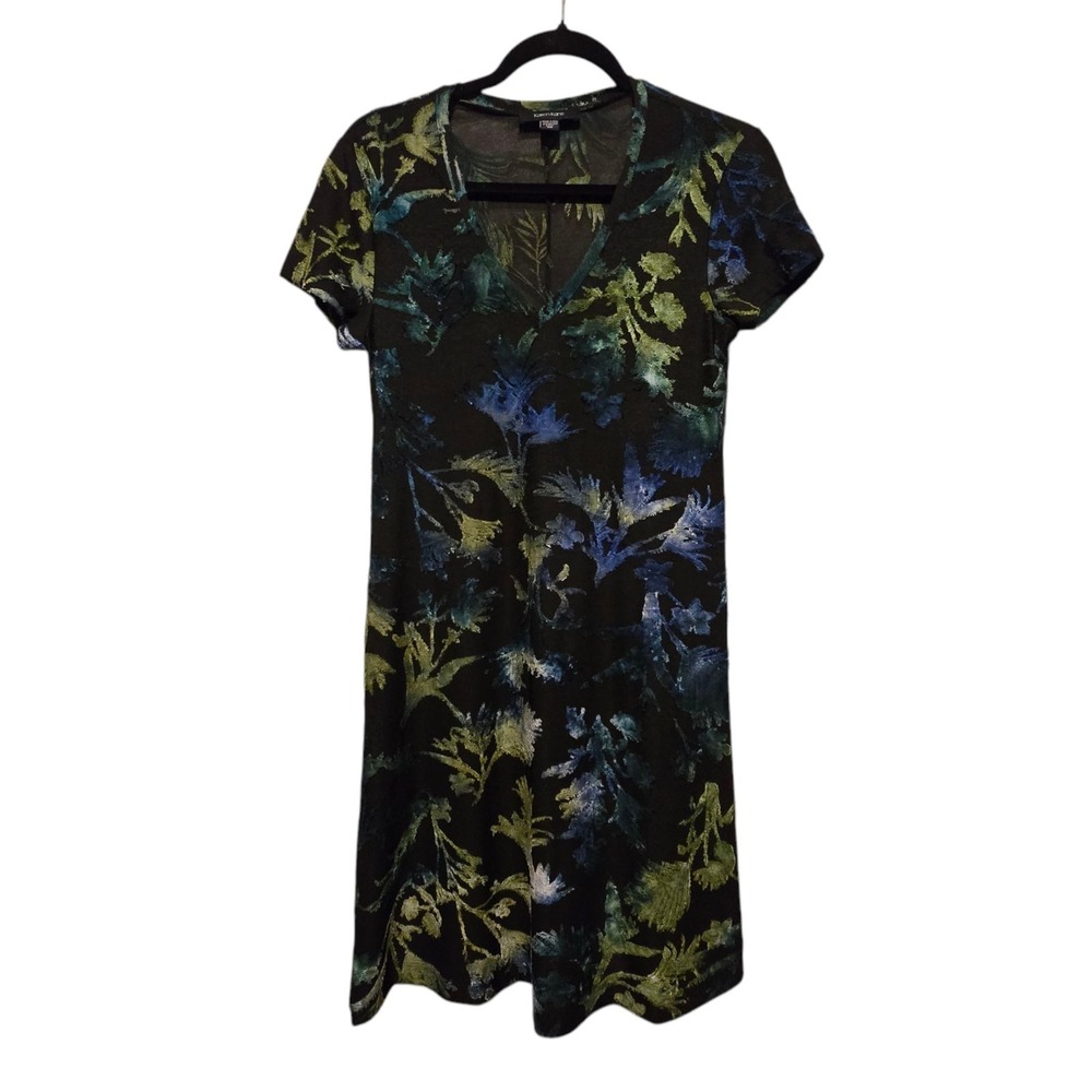 Karen‎ Kane Burnout Tie Dye Dress Womens XS Textured Artsy Art-to-wear Fairy USA